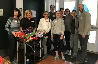 Freed Associates Volunteers for the Marin 2018 Secret Santa Shoebox Community Project.