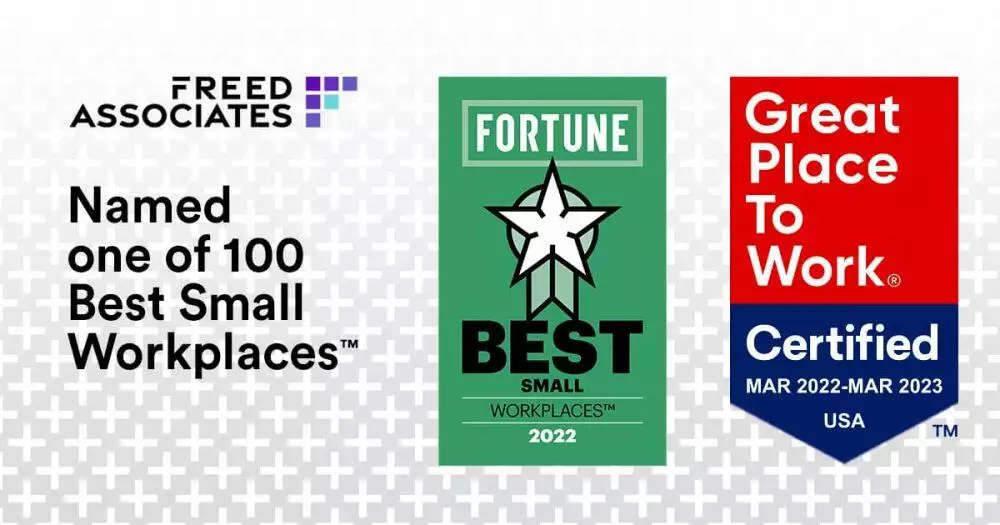 Fortune and Great Place to Work® name Freed Associates one of the 2022 Best  Small Workplaces™, Ranking #95